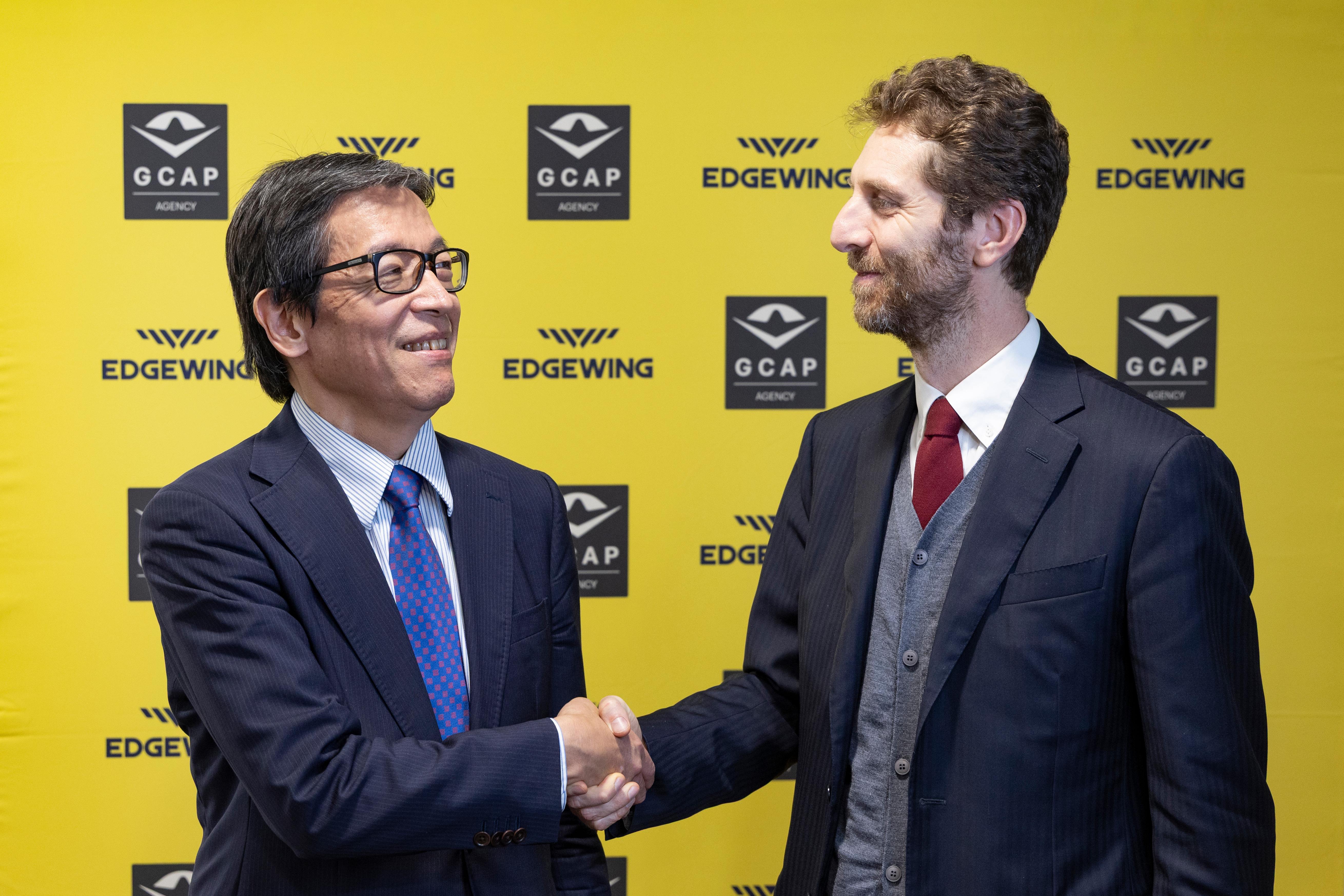 Masami Oka and Marco Zoff at the April GCAP contract signing