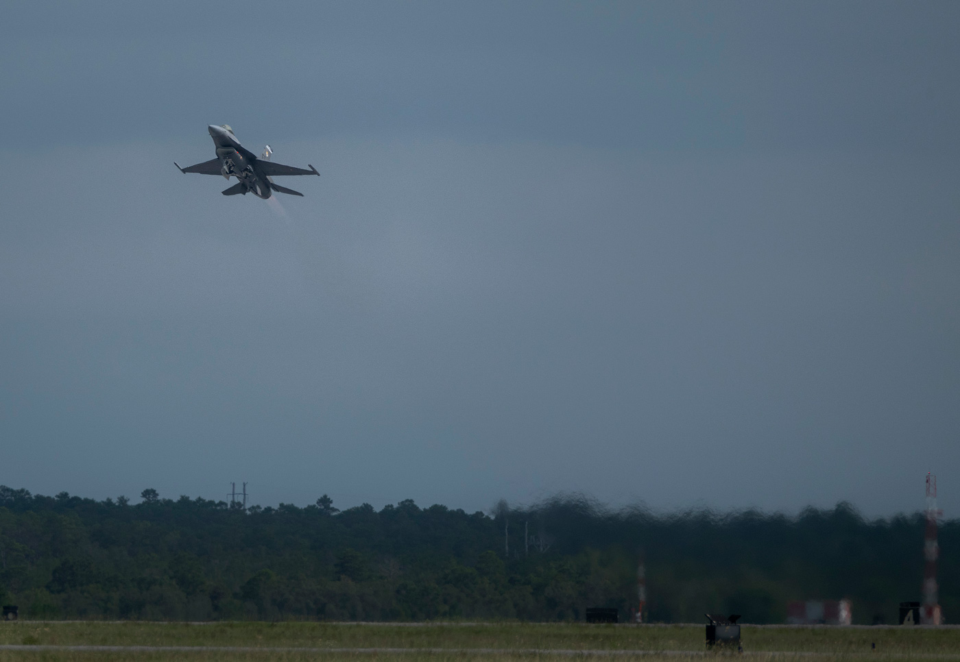 VENOM F-16 test aircraft in flight